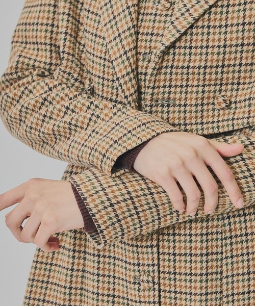 REDYAZEL(レディアゼル)の「ハウンドトゥースショートジャケット×ミニワンピース(セットアップ・レディース・ベージュ/ブラウン/カーキ・SMALL/MEDIUM)」の10枚目の写真