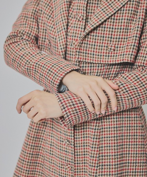 REDYAZEL(レディアゼル)の「ハウンドトゥースショートジャケット×ミニワンピース(セットアップ・レディース・ベージュ/ブラウン/カーキ・SMALL/MEDIUM)」の18枚目の写真