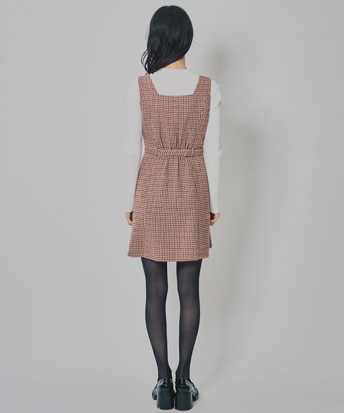 REDYAZEL(レディアゼル)の「ハウンドトゥースショートジャケット×ミニワンピース(セットアップ・レディース・ベージュ/ブラウン/カーキ・SMALL/MEDIUM)」の22枚目の写真