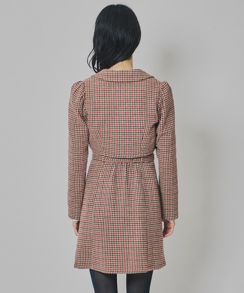 REDYAZEL(レディアゼル)の「ハウンドトゥースショートジャケット×ミニワンピース(セットアップ・レディース・ベージュ/ブラウン/カーキ・SMALL/MEDIUM)」の17枚目の写真
