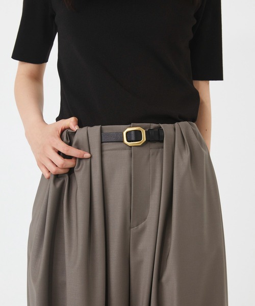 UNITED TOKYO(ユナイテッドトウキョウ)の「【待望の再入荷!】Octagon Buckle Leather Belt|オフィスカジュアル(ベルト・レディース・ゴールド・FREE)」の4枚目の写真
