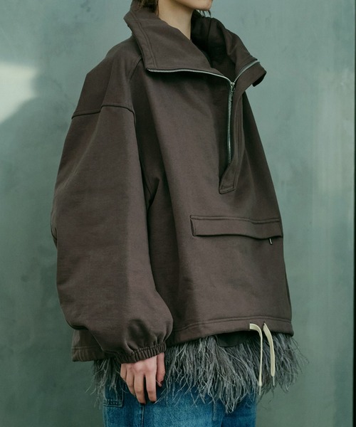 LE CIEL BLEU(ルシェルブルー)の「アノラックスエットシャツ / Anorak Sweatshirt(シャツ/ブラウス・レディース・ブラック/チャコールグレー/パープル・36)」の19枚目の写真