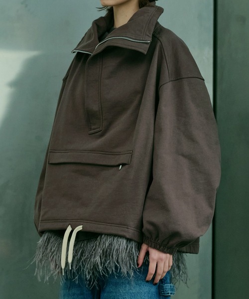 LE CIEL BLEU(ルシェルブルー)の「アノラックスエットシャツ / Anorak Sweatshirt(シャツ/ブラウス・レディース・ブラック/チャコールグレー/パープル・36)」の17枚目の写真