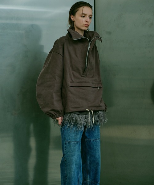 LE CIEL BLEU(ルシェルブルー)の「アノラックスエットシャツ / Anorak Sweatshirt(シャツ/ブラウス・レディース・ブラック/チャコールグレー/パープル・36)」の16枚目の写真