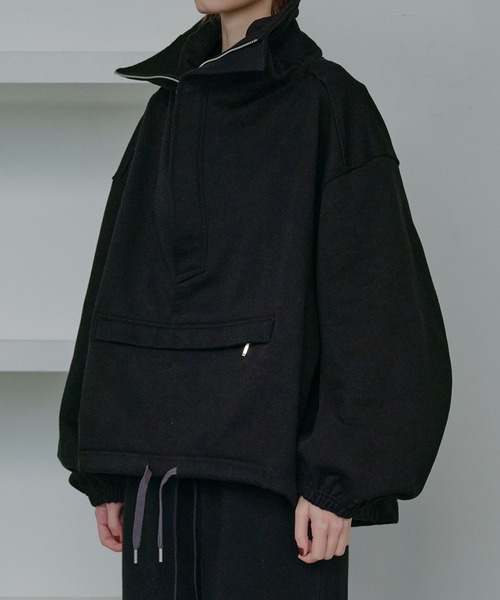 LE CIEL BLEU(ルシェルブルー)の「アノラックスエットシャツ / Anorak Sweatshirt(シャツ/ブラウス・レディース・ブラック/チャコールグレー/パープル・36)」の7枚目の写真