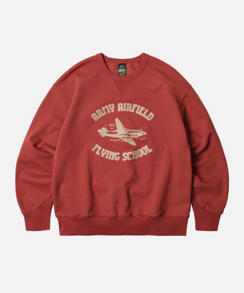 FRIZMWORKS(フリズムワークス)の「ARMY AIRFIELD SWEATSHIRT _ BURNT RED(スウェット・メンズ・その他・X-LARGE/SMALL/MEDIUM/LARGE)」の1枚目の写真