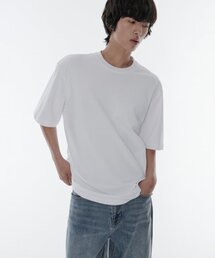 MUSINSA STANDARD（ムシンサスタンダード）の「[Cool Standard] Relaxed Fit Crew Neck Pique T-Shirt [White]（Tシャツ/カットソー）」