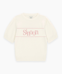 SINOON（シヌーン）の「Sinoon Logo Half Knit (Ivory)（ニット/セーター）」