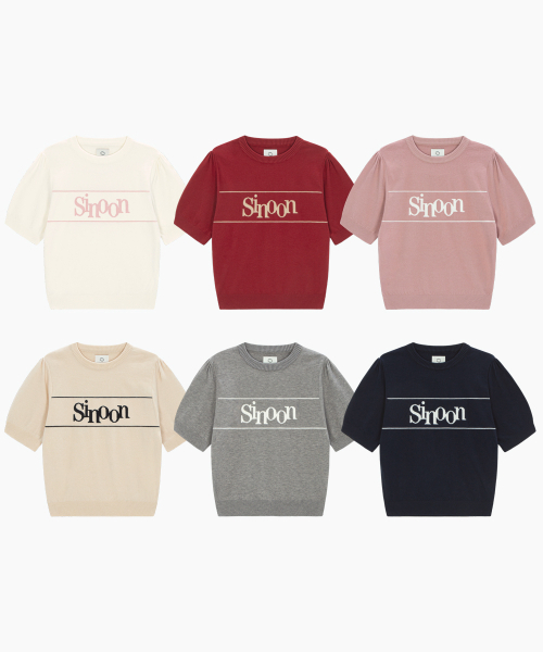 SINOON(シヌーン)の「Sinoon Logo Half Knit (Ivory)(ニット/セーター・レディース・アイボリー・FREE)」の2枚目の写真