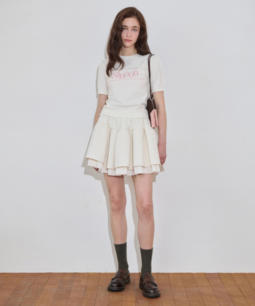 SINOON(シヌーン)の「Sinoon Logo Half Knit (Ivory)(ニット/セーター・レディース・アイボリー・FREE)」の5枚目の写真