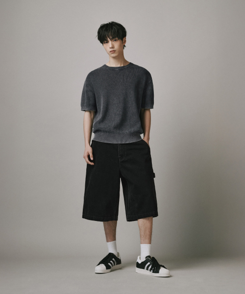 Verdnt（バーダント）の「ダーインウォッシュドカーペンターコットンバミューダショーツ[ブラック]（その他パンツ・レディース・ブラック・SMALL/MEDIUM/LARGE/X-LARGE）」の4枚目の写真