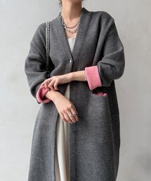 ダブルフェイスニットガウン