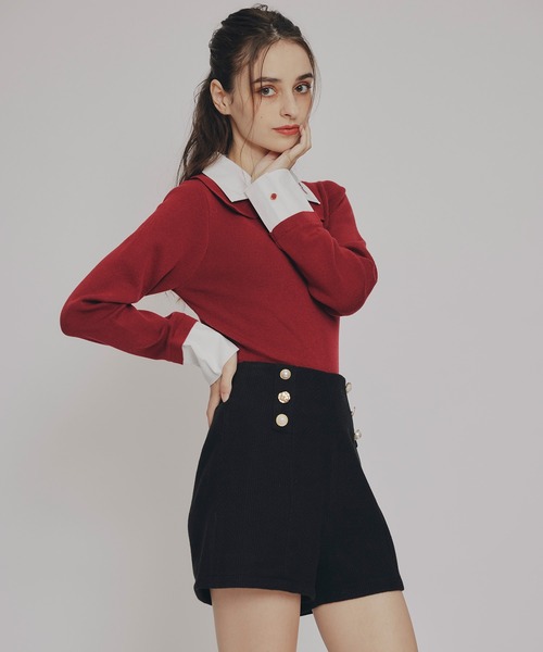 REDYAZEL(レディアゼル)の「ハイウエストマルチボタンショートパンツ(その他パンツ・レディース・ライトグレー/ブラック/オフホワイト・MEDIUM/SMALL)」の9枚目の写真