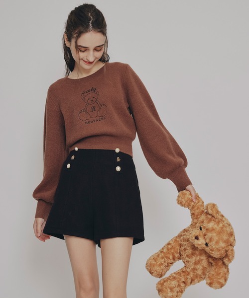 REDYAZEL(レディアゼル)の「ハイウエストマルチボタンショートパンツ(その他パンツ・レディース・ライトグレー/ブラック/オフホワイト・MEDIUM/SMALL)」の13枚目の写真