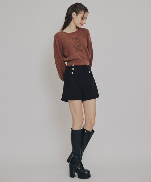 REDYAZEL(レディアゼル)の「ハイウエストマルチボタンショートパンツ(その他パンツ・レディース・ライトグレー/ブラック/オフホワイト・MEDIUM/SMALL)」の14枚目の写真