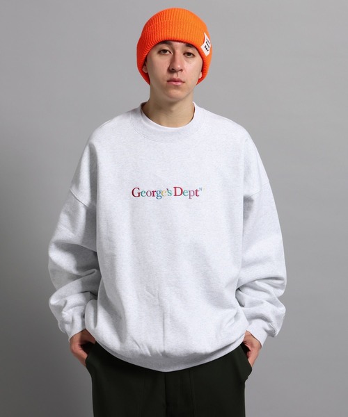 GEORGE'S(ジョージズ)の「カラー刺繍プルオーバー(Tシャツ/カットソー・メンズ・ホワイト/ネイビー・MEDIUM/LARGE)」の2枚目の写真