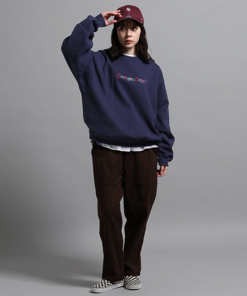 GEORGE'S(ジョージズ)の「カラー刺繍プルオーバー(Tシャツ/カットソー・メンズ・ホワイト/ネイビー・MEDIUM/LARGE)」の15枚目の写真