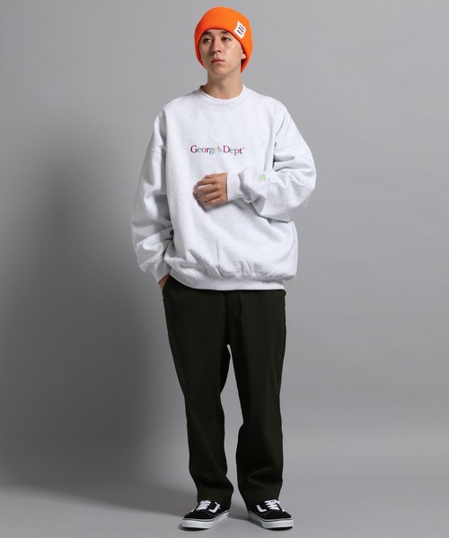 GEORGE'S(ジョージズ)の「カラー刺繍プルオーバー(Tシャツ/カットソー・メンズ・ホワイト/ネイビー・MEDIUM/LARGE)」の3枚目の写真