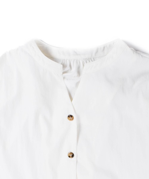 SWITCH BY ARCH（スイッチバイアーチ）の「【W】【it】【ARC】【SWITCH by ARCH】Volume Sleeve Skipper Shirts ARM-706（シャツ/ブラウス・レディース・ブラウン/オフホワイト・FREE）」の5枚目の写真