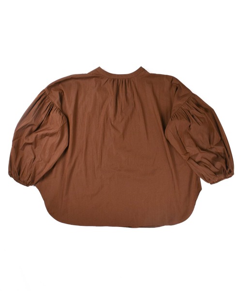 新品タグ付き　ETTE SKIPPER ブラウス　ブラウン W】【it】【ARC】【SWITCH by ARCH】Volume Sleeve Skipper Shirts ARM