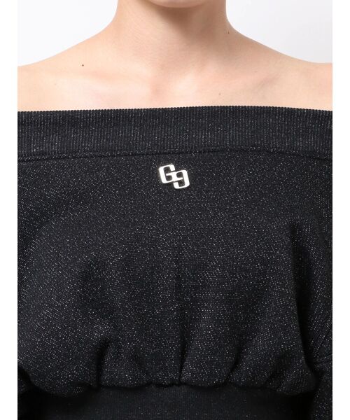 GYDA（ジェイダ）の「GG shortラメトップス（Tシャツ/カットソー・レディース・ブラック/オフホワイト・FREE）」の15枚目の写真