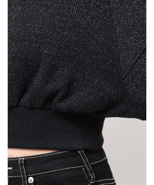 GYDA（ジェイダ）の「GG shortラメトップス（Tシャツ/カットソー・レディース・ブラック/オフホワイト・FREE）」の17枚目の写真