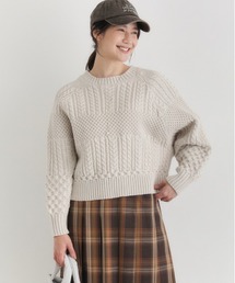 HONEYSUCKLE ROSE(ハニーサックルローズ)【レディース】ケーブルショートセーター
