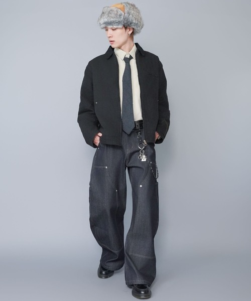 SPINNS(スピンズ)の「【NEW ERA/ニューエラ】2WAYトラッパーフライトキャップ/タウンユース/防寒×デザイン/ユニセックス(キャップ・メンズ・ブラック/ブラウン・L)」の10枚目の写真