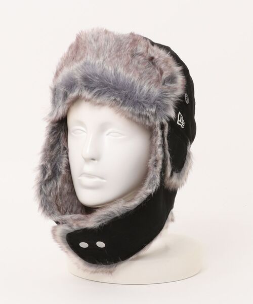 SPINNS(スピンズ)の「【NEW ERA/ニューエラ】2WAYトラッパーフライトキャップ/タウンユース/防寒×デザイン/ユニセックス(キャップ・メンズ・ブラック/ブラウン・L)」の7枚目の写真