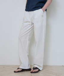 W/リネンライクシンボルディープワンタックパンツ_IVORY(W25-PT11)