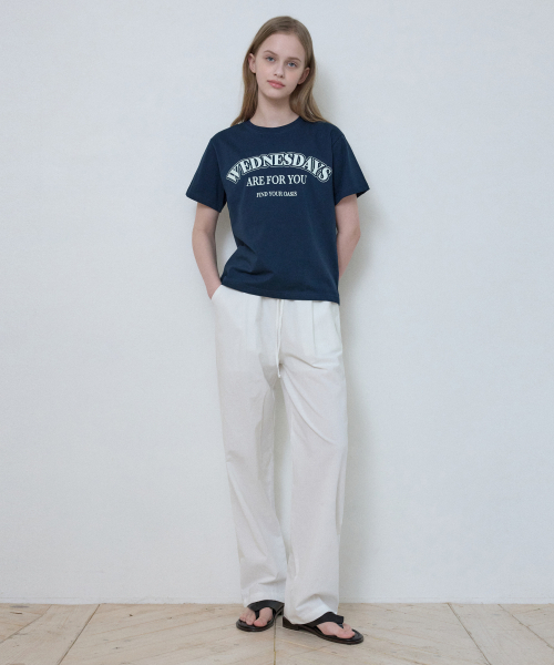 WEDNESDAYOASISFORWOMEN(ウェンズデー オアシス フォー ウーマン)の「W/リネンライクシンボルディープワンタックパンツ_IVORY(W25-PT11)(その他パンツ・レディース・アイボリー・SMALL/MEDIUM)」の3枚目の写真