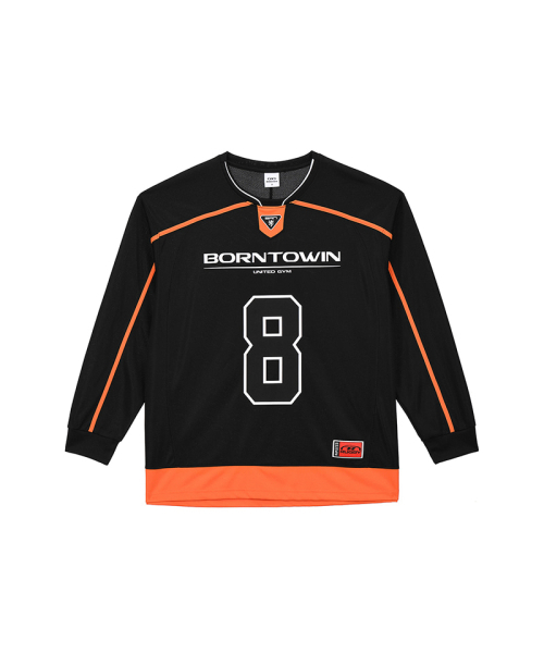 BORN TO WIN（ボーントゥウィン）の「LINE TAPING RUGBY LONG SLEEVE [BLACK]（Tシャツ/カットソー・メンズ・その他・1/2/3）」の2枚目の写真