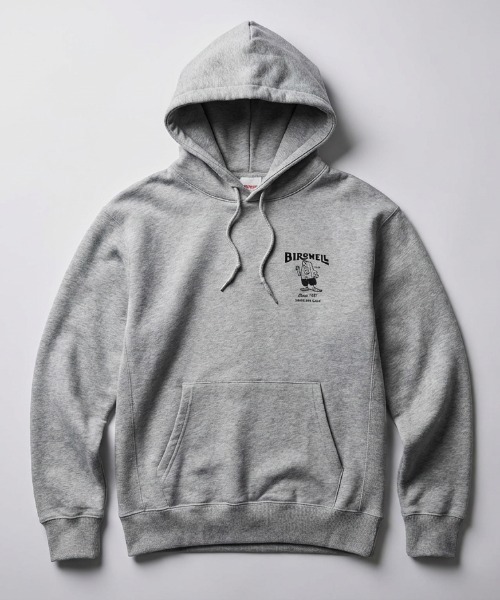 BIRDWELL(バードウェル)の「【BIRDWELL/バードウェル】61 HOODIE-JP 日本別注 ブランドロゴ バックプリント パーカー フーディー(パーカー・メンズ・ヘザーグレー/ブラック/ネイビー・LARGE/X-LARGE/MEDIUM)」の3枚目の写真