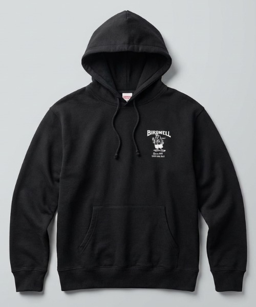 BIRDWELL(バードウェル)の「【BIRDWELL/バードウェル】61 HOODIE-JP 日本別注 ブランドロゴ バックプリント パーカー フーディー(パーカー・メンズ・ヘザーグレー/ブラック/ネイビー・LARGE/X-LARGE/MEDIUM)」の2枚目の写真