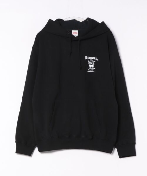 BIRDWELL(バードウェル)の「【BIRDWELL/バードウェル】61 HOODIE-JP 日本別注 ブランドロゴ バックプリント パーカー フーディー(パーカー・メンズ・ヘザーグレー/ブラック/ネイビー・LARGE/X-LARGE/MEDIUM)」の4枚目の写真