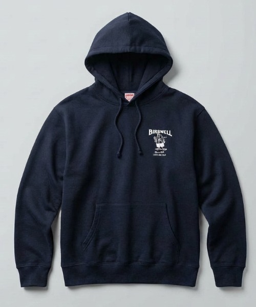 BIRDWELL(バードウェル)の「【BIRDWELL/バードウェル】61 HOODIE-JP 日本別注 ブランドロゴ バックプリント パーカー フーディー(パーカー・メンズ・ヘザーグレー/ブラック/ネイビー・LARGE/X-LARGE/MEDIUM)」の6枚目の写真