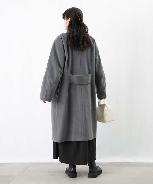 LUCA/LADY LUCK LUCA(ルカ/レディラックルカ)の「LC/LLL スタンドカラーロングコート(その他アウター・レディース・ブラック/チャコールグレー・FREE)」の21枚目の写真