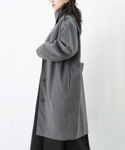 LUCA/LADY LUCK LUCA(ルカ/レディラックルカ)の「LC/LLL スタンドカラーロングコート(その他アウター・レディース・ブラック/チャコールグレー・FREE)」の20枚目の写真