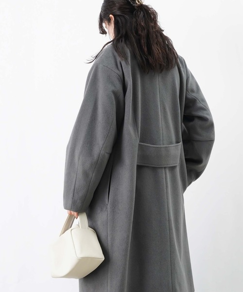 LUCA/LADY LUCK LUCA(ルカ/レディラックルカ)の「LC/LLL スタンドカラーロングコート(その他アウター・レディース・ブラック/チャコールグレー・FREE)」の22枚目の写真
