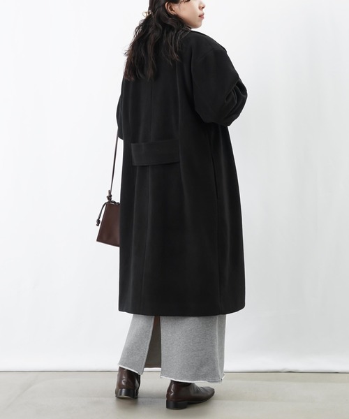 LUCA/LADY LUCK LUCA(ルカ/レディラックルカ)の「LC/LLL スタンドカラーロングコート(その他アウター・レディース・ブラック/チャコールグレー・FREE)」の7枚目の写真
