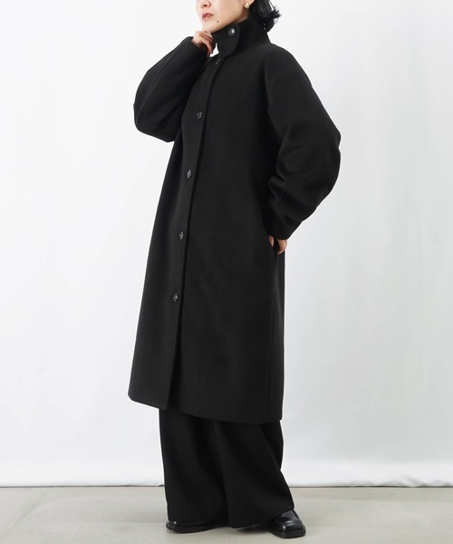 LUCA/LADY LUCK LUCA(ルカ/レディラックルカ)の「LC/LLL スタンドカラーロングコート(その他アウター・レディース・ブラック/チャコールグレー・FREE)」の12枚目の写真