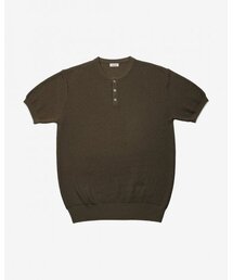 sortie（ソルティ）の「Texture Henly neck Knit (Brown)（ポロシャツ）」