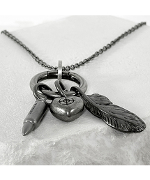 BLESSED BULLET（ブレスドブレッド）の「ss- マルチPサークルキーホルダー ネックレス-ダークシルバー（ネックレス）」