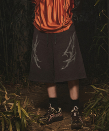 NOT4NERD(�m�b�g�t�H�[�i�[�h)��Dagger Tribal Logo Bermuda Sweat Shorts - Charcoal(���̑��p���c)