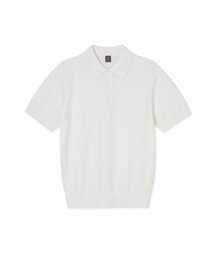 IOLO（イオロ）の「ピケテクスチャードリネンハーフカラー_ホワイト（ニット/セーター）」