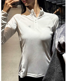 REACTIFY（リアクティファイ）の「レディース ハーフジップアップ 長袖 ホワイト（ポロシャツ）」