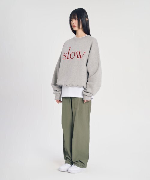 SLOW RECORD HOUSE(スローレコードハウス)の「ナイロンワンタックパンツ_カーキ(スウェットパンツ・レディース・その他・SMALL/MEDIUM/LARGE)」の7枚目の写真