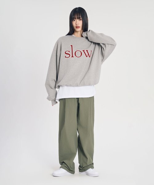 SLOW RECORD HOUSE(スローレコードハウス)の「ナイロンワンタックパンツ_カーキ(スウェットパンツ・レディース・その他・SMALL/MEDIUM/LARGE)」の10枚目の写真
