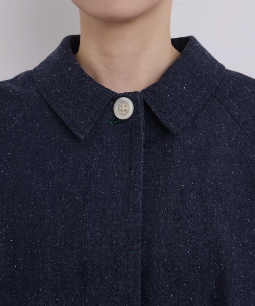 l'atelier du savon（アトリエドサボン）の「ブルゾンみたいなきもちのデニムステンコート（その他アウター・レディース・ネイビー・FREE）」の15枚目の写真