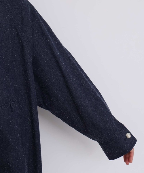 l'atelier du savon（アトリエドサボン）の「ブルゾンみたいなきもちのデニムステンコート（その他アウター・レディース・ネイビー・FREE）」の16枚目の写真